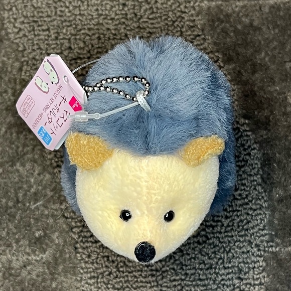 Daiso Toys Small Mini Hedgehog Plush Keychain Kawaii Japan Mascot